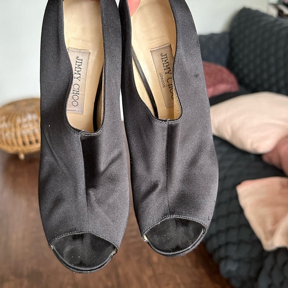 Jimmy Choo Suede Open-Toed Bootie - Picture 9 of 9